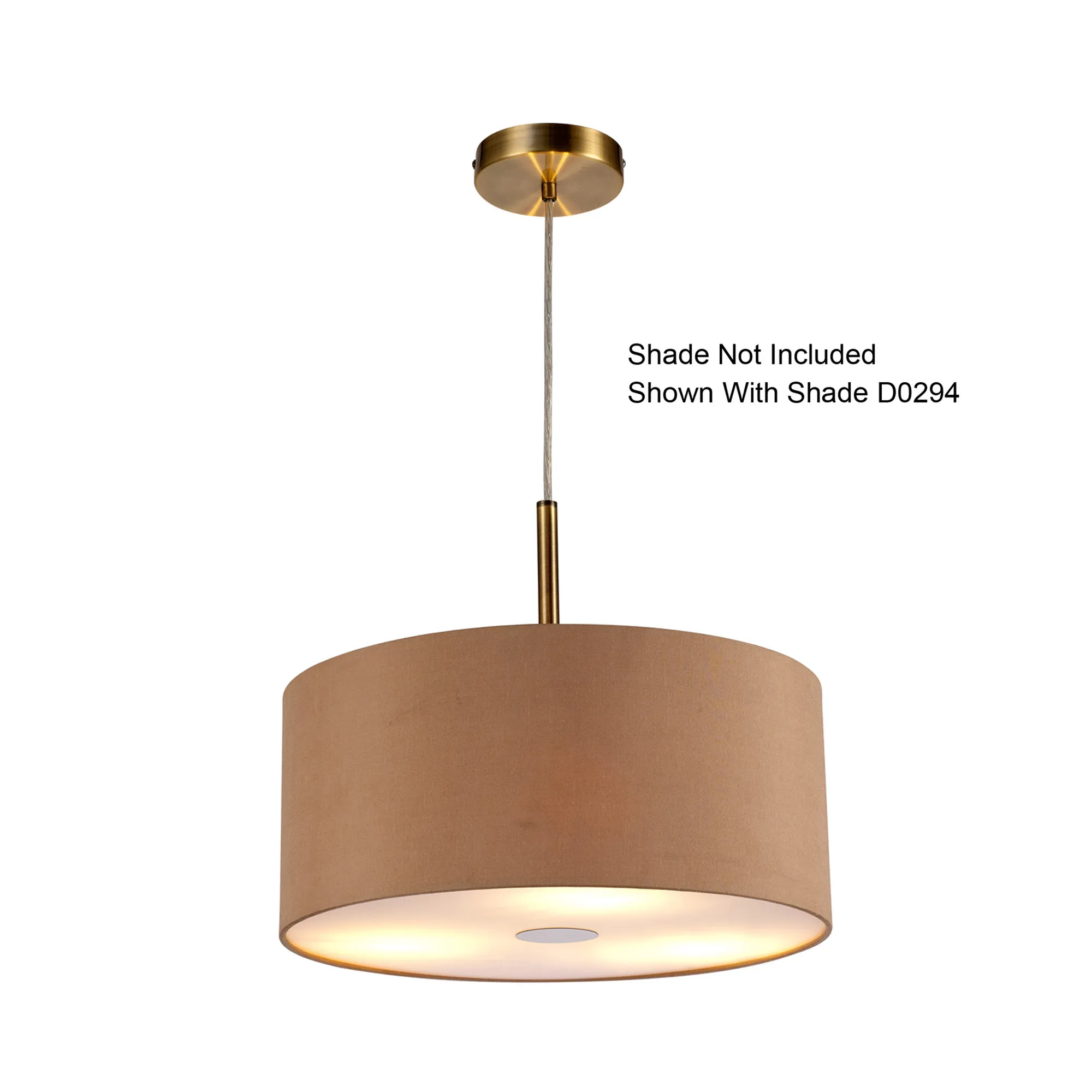 Baymont Pendant 3 Light Antique Brass D0340  Deco Baymont AB